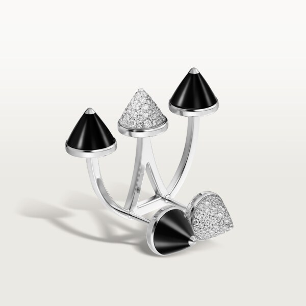 Bijou de poche Clash [Un]limited Or gris rhodié, onyx, diamants